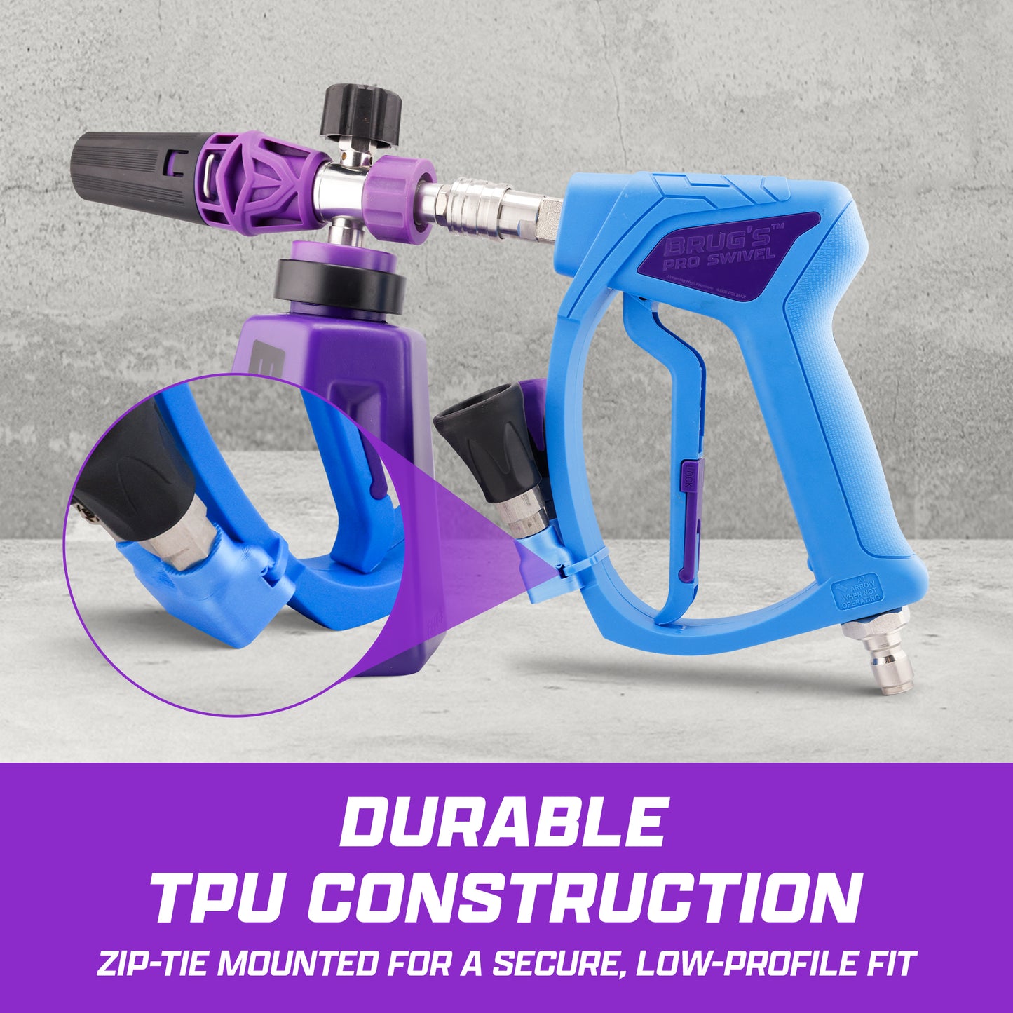 Brug’s Pro Nozzle Holder for Pro Swivel Gun | Holds 2 Tips | Quick-Access Mount | TPU Soft Guard