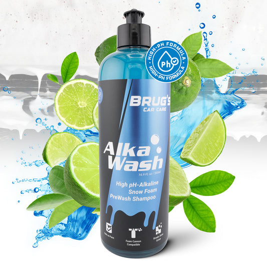 Brug’s AlkaWash – High-pH Pre-Wash Foam for Pressure Washers & Foam Cannons | Removes Tough Dirt, Road Film & Organic Grime  | 16.9 fl oz