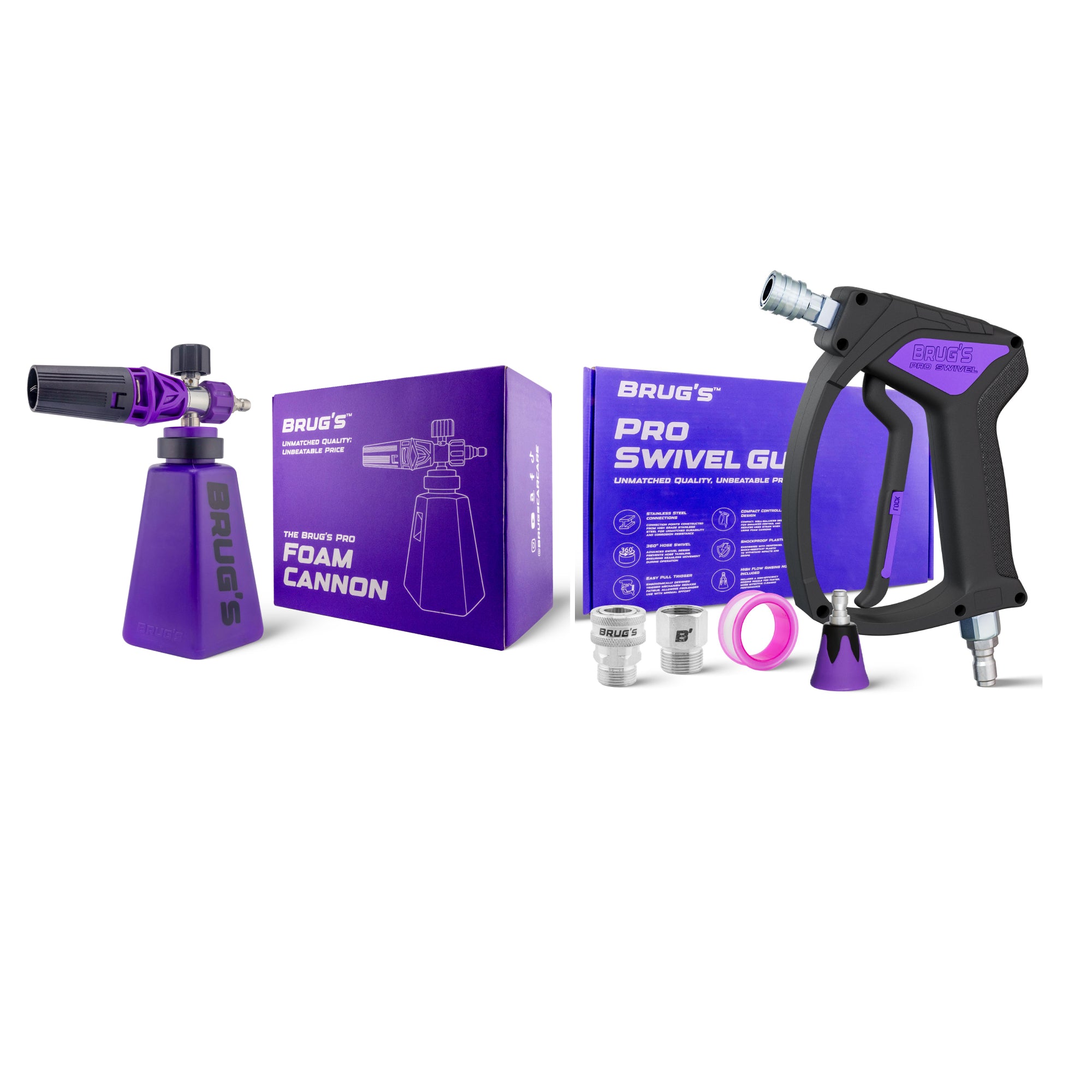 ロッド Buddy Works Double Cannon Breaker Brug's® Pro Bundle | Swivel Gun V2 + Foam Cannon – Brug's Car Care