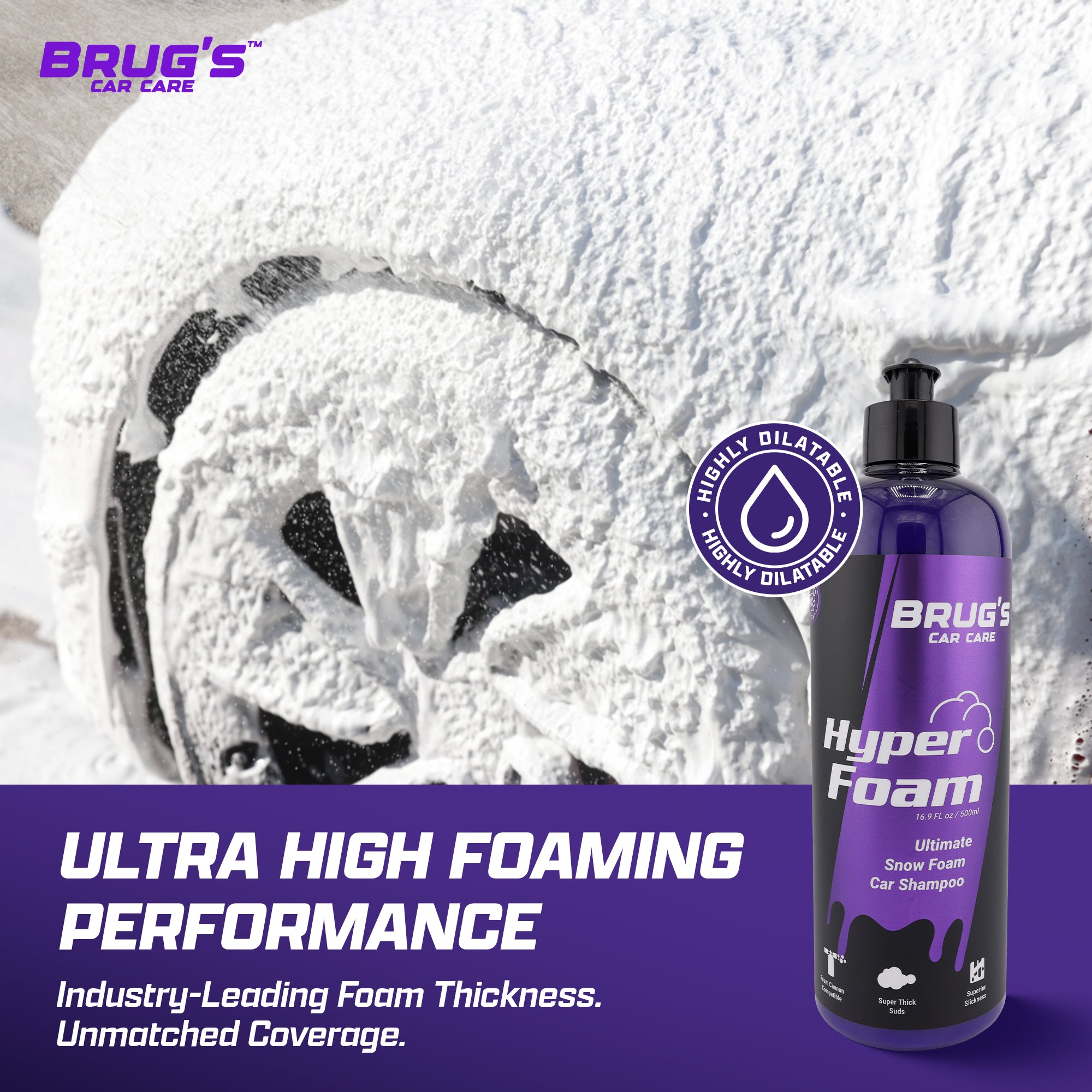 Brug's® HyperFoam – Thickest Snow Foam Car Wash Soap
