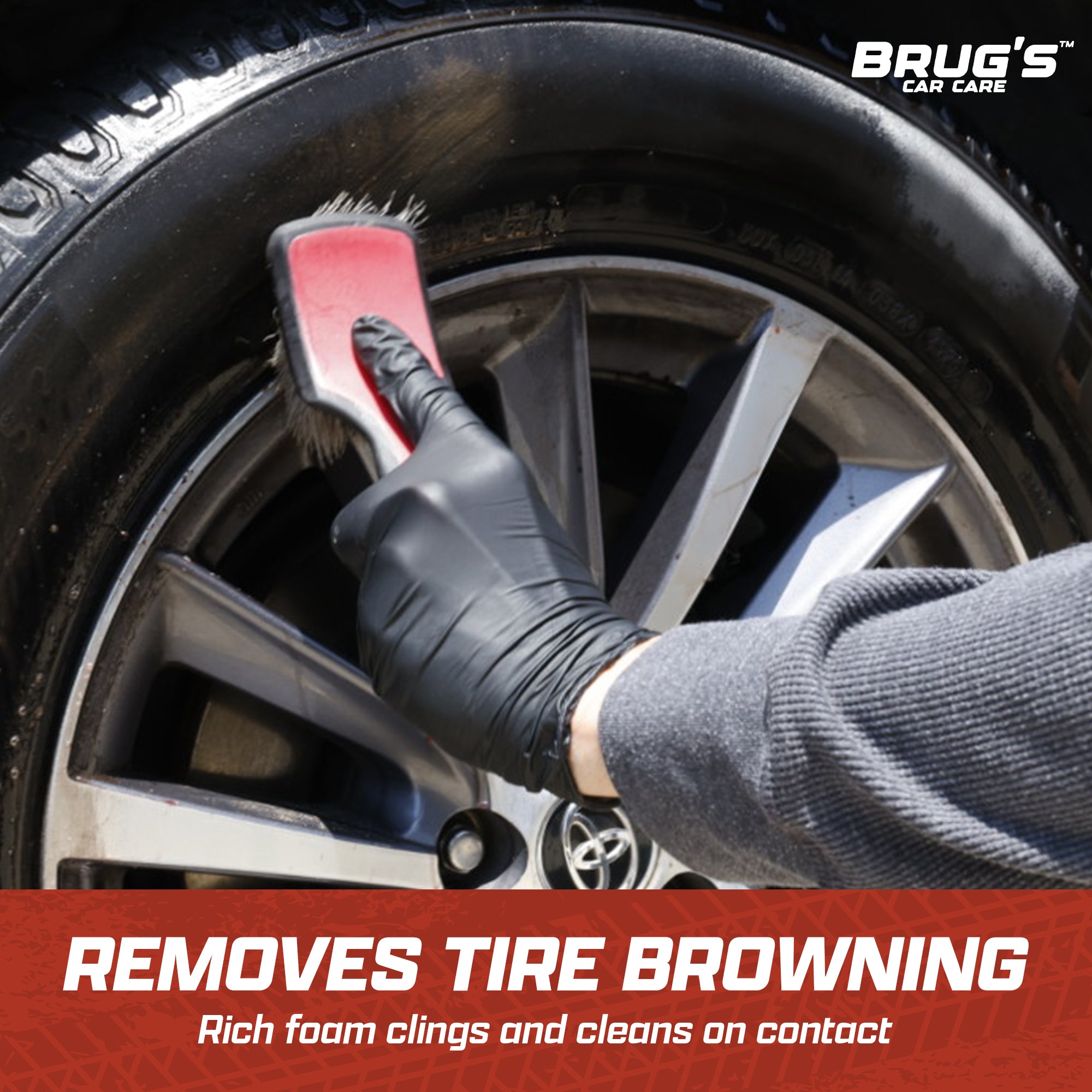 Brug's® Tire+ Tire Cleaner – Foaming Tire & Wheel Cleaner 16.9oz