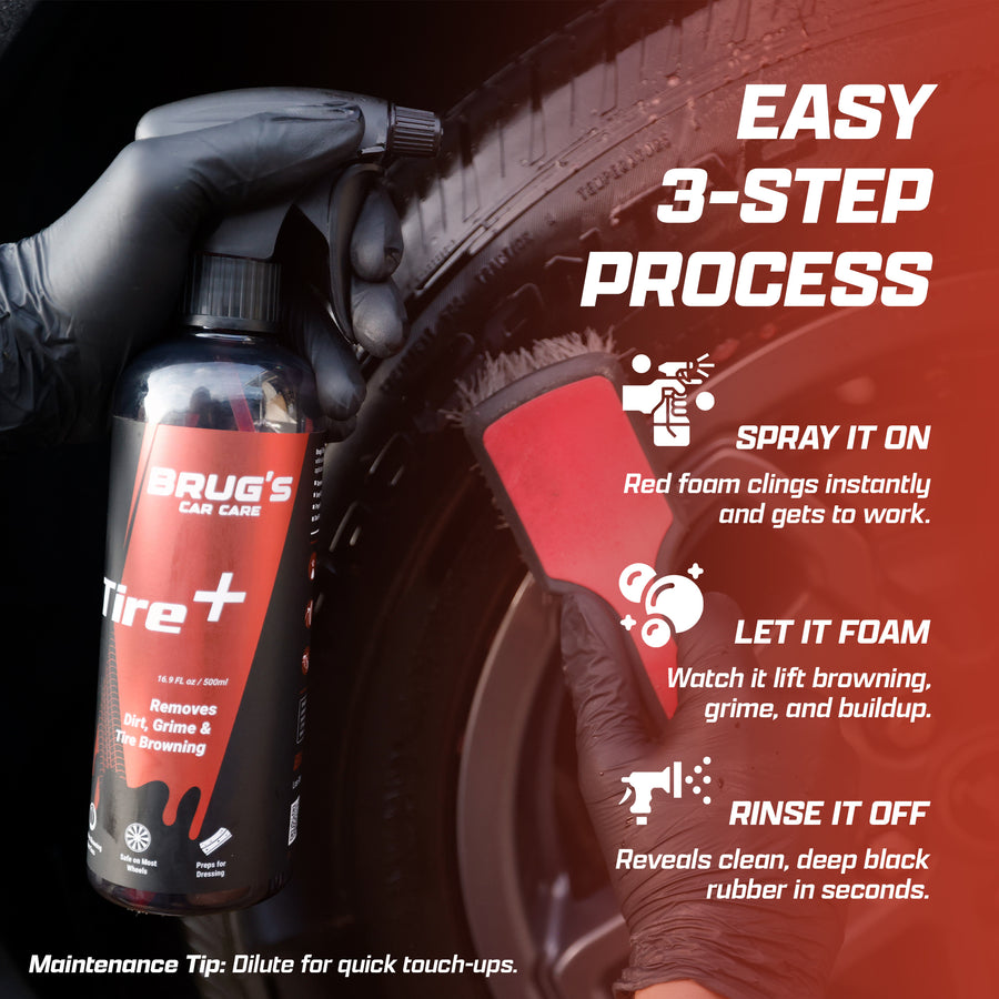 Brug's® Tire+ Tire Cleaner – Foaming Tire & Wheel Cleaner 16.9oz